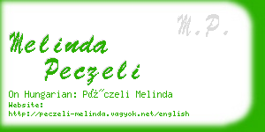 melinda peczeli business card
